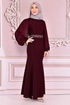 Silbrig Kleid Bordeaux ASM2455 - Thumbnail