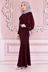 Silbrig Kleid Bordeaux ASM2455 - Thumbnail