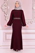 Silbrig Kleid Bordeaux ASM2455 - Thumbnail