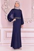 Silbrig Kleid Indigo ASM2455 - Thumbnail