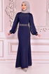 Silbrig Kleid Indigo ASM2455 - Thumbnail