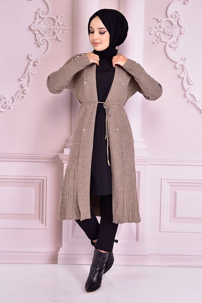 CTT - Silbrig Strickwaren Cardigan Nerz CTT11560
