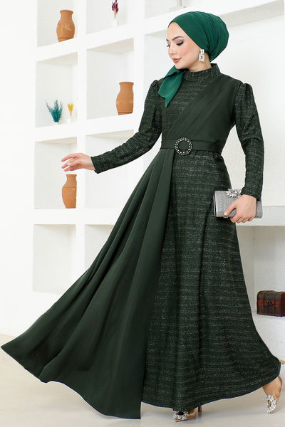 ASM - Silvery Evening dress ASM2538 Khaki
