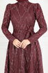 Sim Detail Abendkleid 5640END900-M Bordeaux - Thumbnail