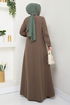 SIM Transitif Hijab Ferace 1012ESL1097-L Ouvert Café - Thumbnail