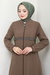 SIM Transitif Hijab Ferace 1012ESL1097-L Ouvert Café - Thumbnail