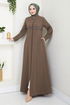 SIM Transitif Hijab Ferace 1012ESL1097-L Ouvert Café - Thumbnail