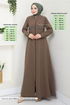 SIM Transitif Hijab Ferace 1012ESL1097-L Ouvert Café - Thumbnail