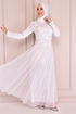 Simli Abiye Beyaz ASM21040 - Thumbnail