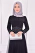 Simli Abiye Siyah ASM23361 - Thumbnail