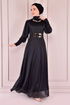 Simli Abiye Siyah EFF8774 - Thumbnail