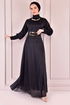 Simli Abiye Siyah EFF8774 - Thumbnail