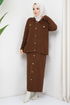 Skirted Knitwear Team MSV21209 Brown - Thumbnail