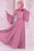 Spitze Details Abendkleid Rose Kurusu ASM2452 - Thumbnail