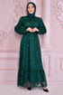 Spitze Kleid Smaragde NEV14918 - Thumbnail