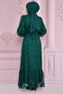 Spitze Kleid Smaragde NEV14918 - Thumbnail