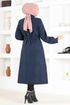 Stamp Coat END5548 Navy blue - Thumbnail