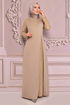 Stein Abendkleid Beige ASM2546 - Thumbnail