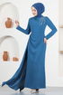 Stein Abendkleid END5561 Indigo - Thumbnail