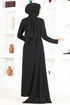 Stein Abendkleid END5561 Schwarz - Thumbnail