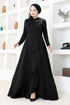 Stein Abendkleid Kleid PRC3524 Schwarz - Thumbnail