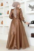 Stein Abendkleid LPN6016 Braun - Thumbnail