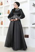 Stein Abendkleid LPN6016 Schwarz - Thumbnail