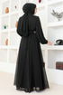 Stein Abendkleid LPN6025 Schwarz - Thumbnail