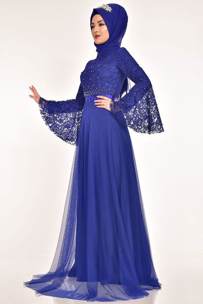 ASM - Stein Detaillierte Spitze Abendkleider Kleid Saks ASM39200
