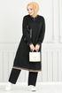 Stein Details Hijab Team 9123PL940-M Schwarz - Thumbnail