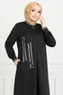 Stein Details Hijab Team 9123PL940-M Schwarz - Thumbnail