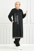 Stein Details Hijab Team 9123PL940-M Schwarz - Thumbnail