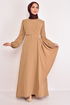 Stein Details Kleid Camel ASM2507 - Thumbnail