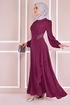 Stein Details Kleid Fuchsia ASM2507 - Thumbnail