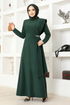 Stone Detail Dress ASM2693 Emerald - Thumbnail