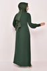 Stone Detail Evening dress Emerald ASM2569 - Thumbnail