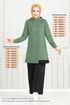 Stone Detailed Hijab Team 345DVL897-M Mint &Black - Thumbnail