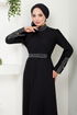 Stony Evening dress Dress ASN174 Black - Thumbnail