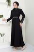 Stony Evening dress Dress ASN174 Black - Thumbnail