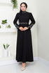 Stony Evening dress Dress ASN174 Black - Thumbnail