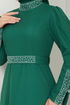 Stony Evening dress Dress ASN174 Emerald - Thumbnail