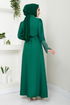 Stony Evening dress Dress ASN174 Emerald - Thumbnail