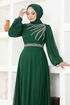 Stony Evening dress LPN6025 Emerald - Thumbnail