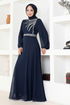 Stony Evening dress LPN6025 Navy blue - Thumbnail