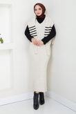 MRV U.Z. - Striped Hijab Dress 9014UZ1029-M The Stone