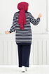 Striped Knitwear Double Team 5003KLN1035-M Laci - Thumbnail