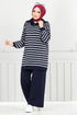 Striped Knitwear Double Team 5003KLN1035-M Laci - Thumbnail