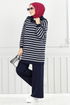 Striped Knitwear Double Team 5003KLN1035-M Laci - Thumbnail