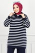 Striped Knitwear Double Team 5003KLN1035-M Laci - Thumbnail