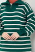 Striped Knitwear Dress 6025KL1035-M Emerald - Thumbnail